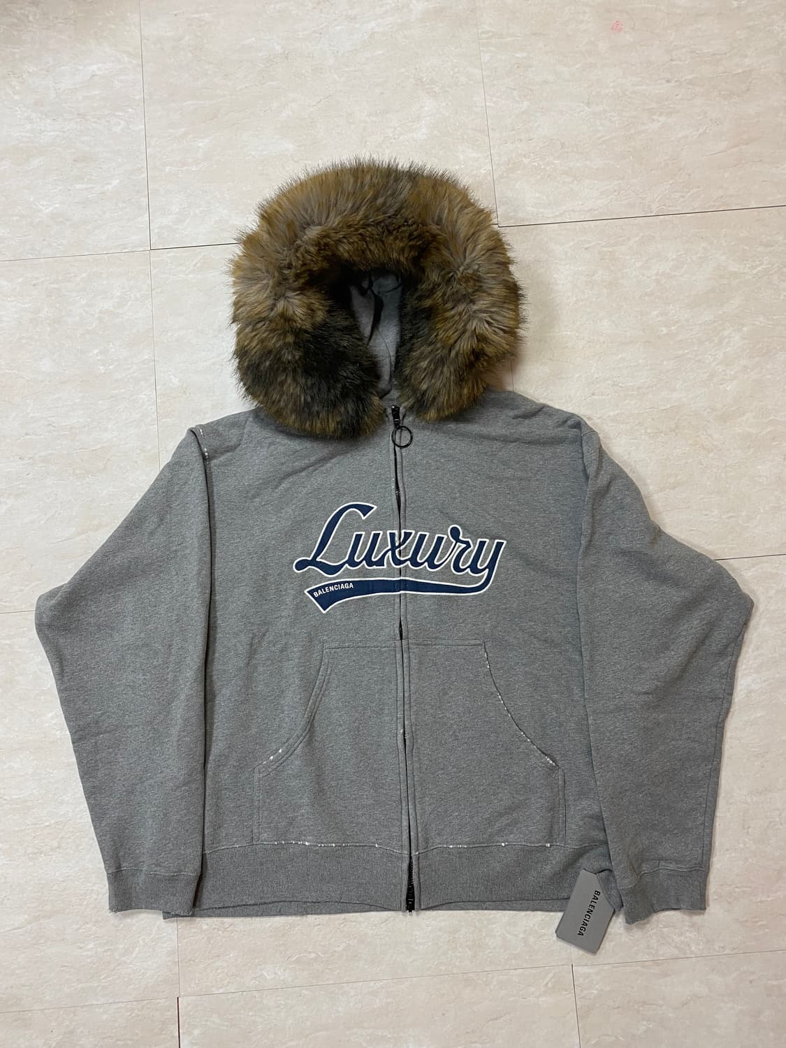 발렌시아가 럭셔리 스크립트 오버사이즈 후드집업 상품이미지6