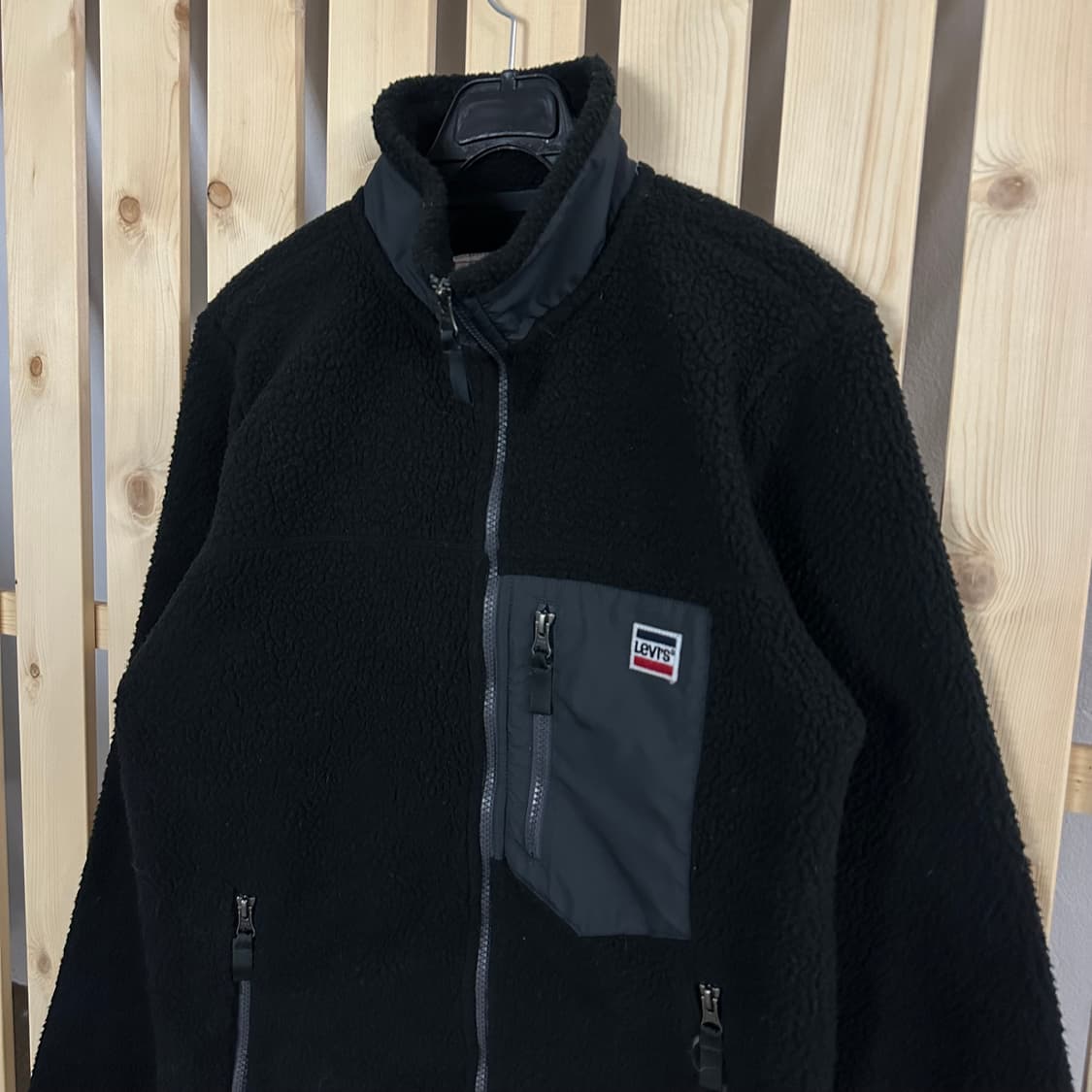 (S) 리바이스 블랙 플리스 자켓 후리스 상품이미지3