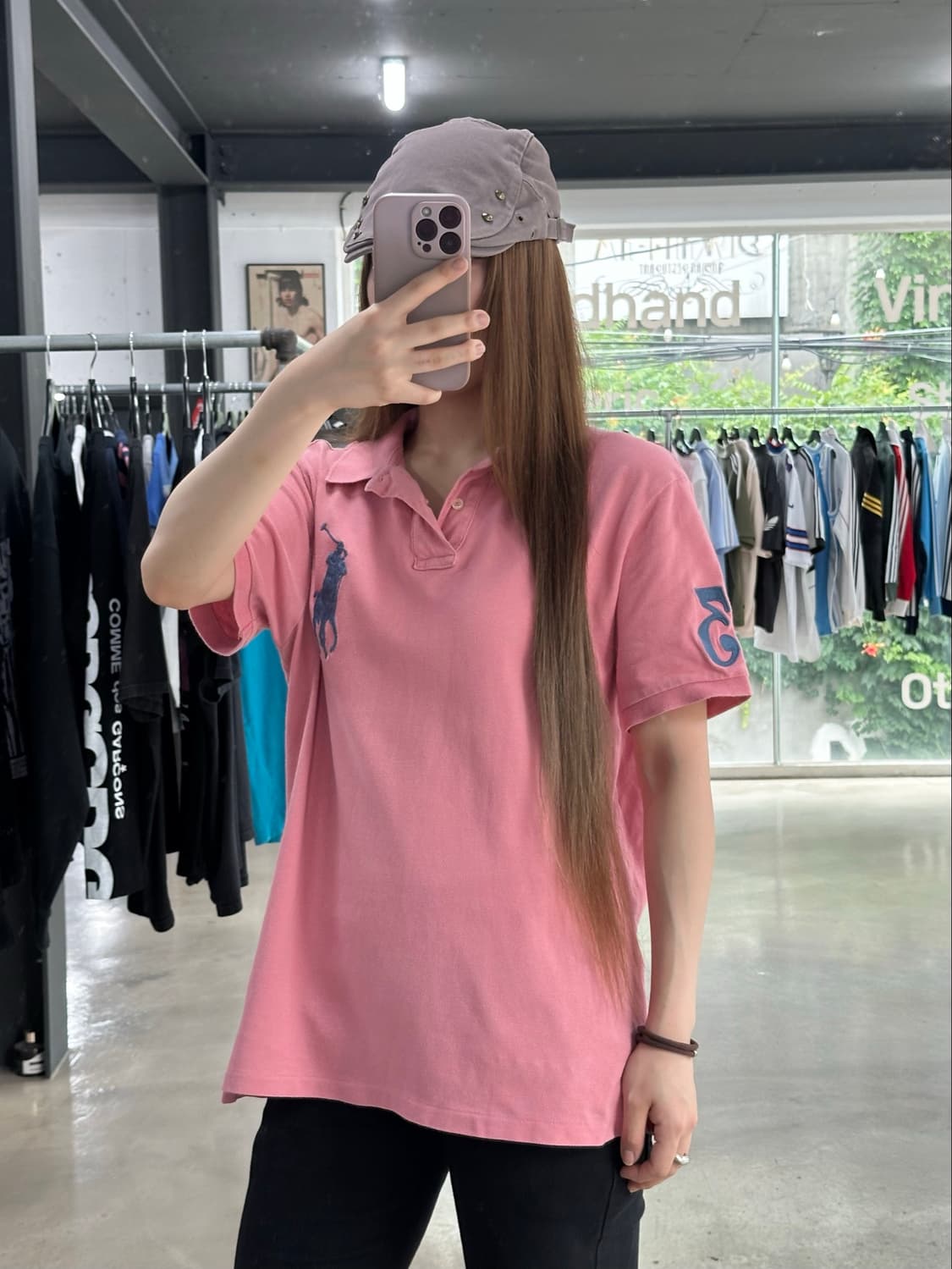 폴로랄프로렌 빅포니 넘버링 핑크 Pk반팔티 상품이미지4