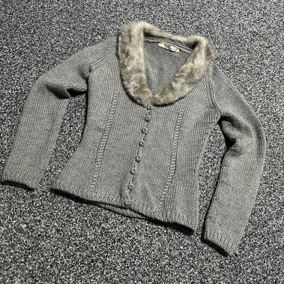 블루마린 밍크 버진울 가디건  상품이미지1