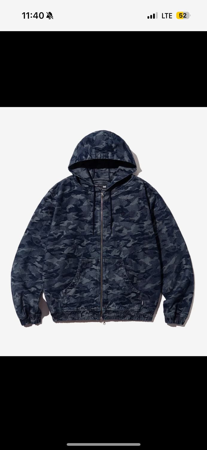 브라운브레스 JACQUARD DENIM JACKET 카모 후드집업 상품이미지1