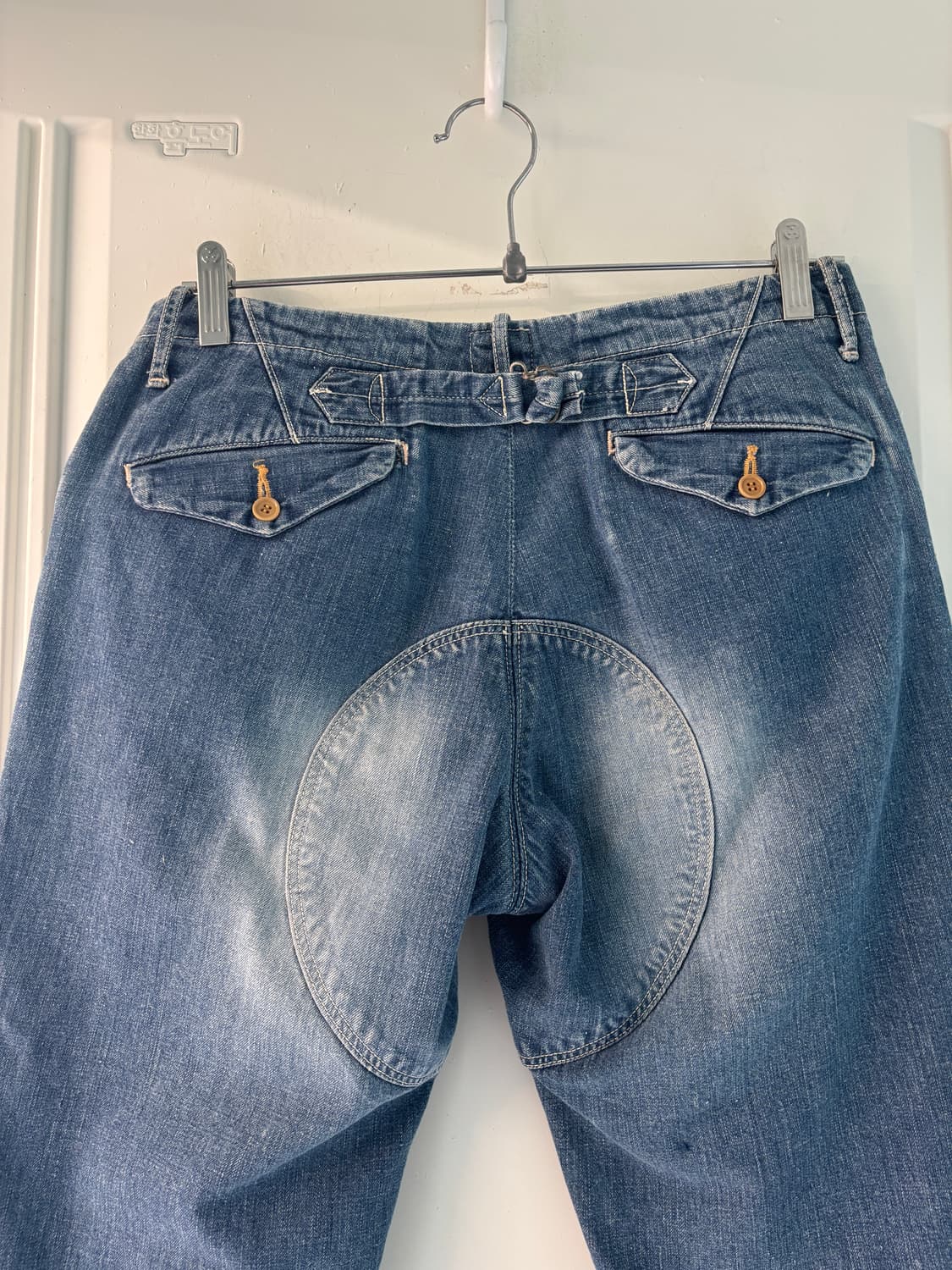 일본빈티지 단추 7부 데님 상품이미지10