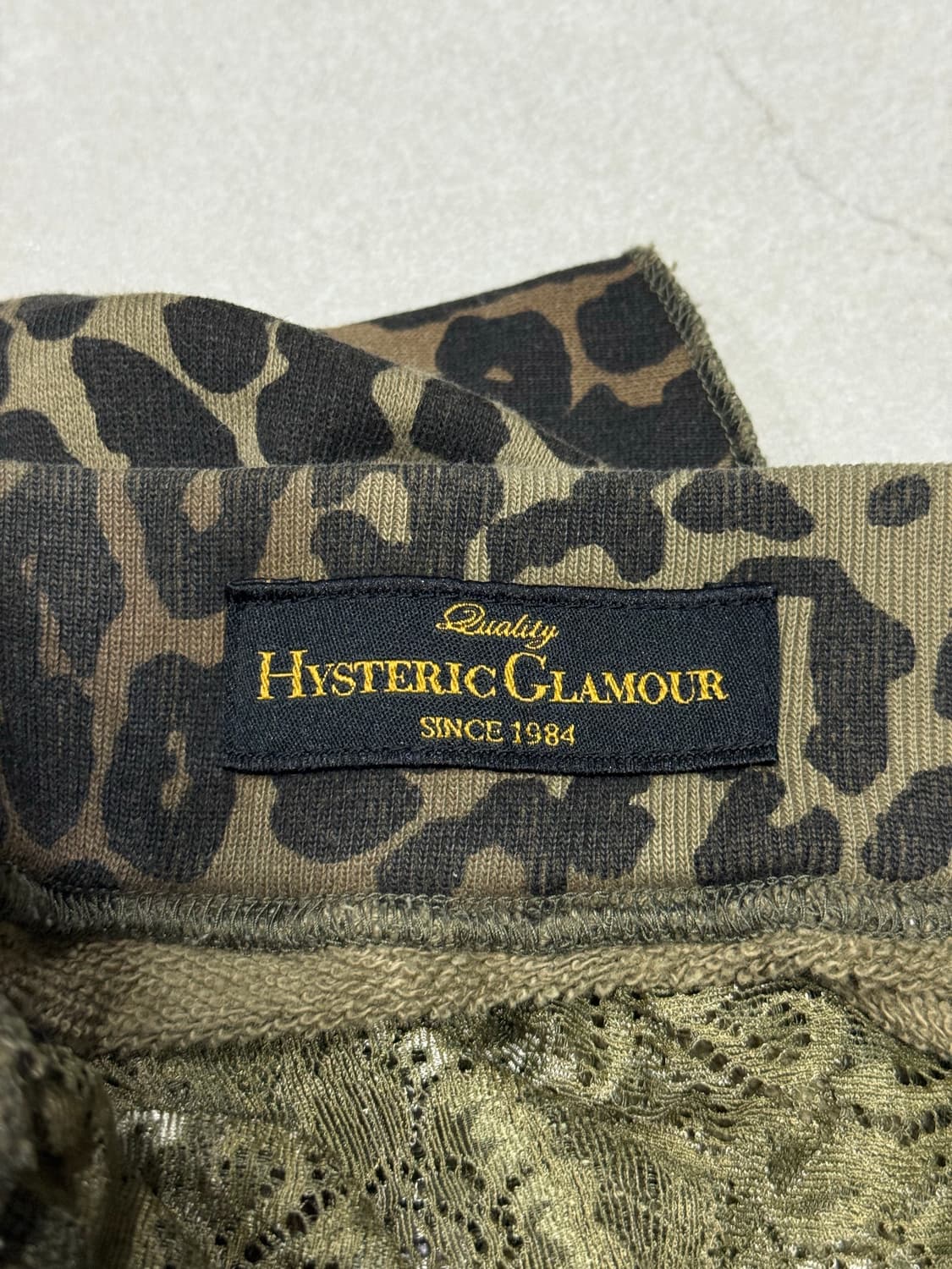 히스테릭 글래머 아카이브 해골 라인스톤 프릴 디테일 레오파드 스커트 치마 상품이미지5