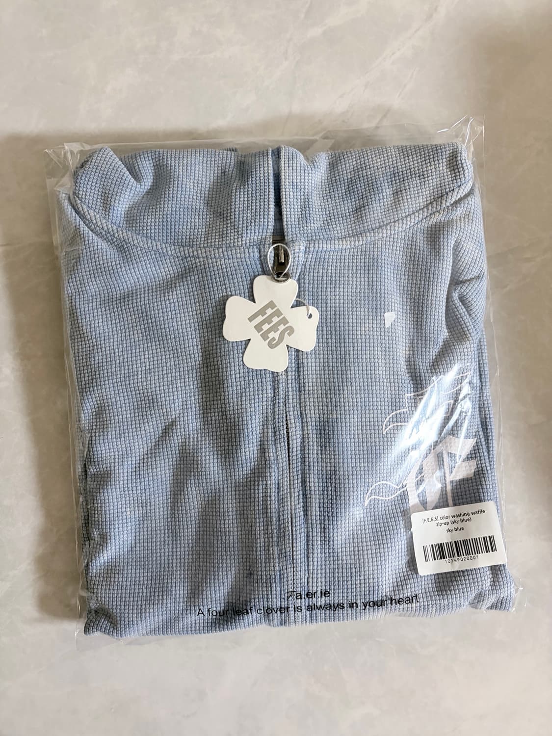 새상품 샵페어리 와플 블루 후드집업 상품이미지1