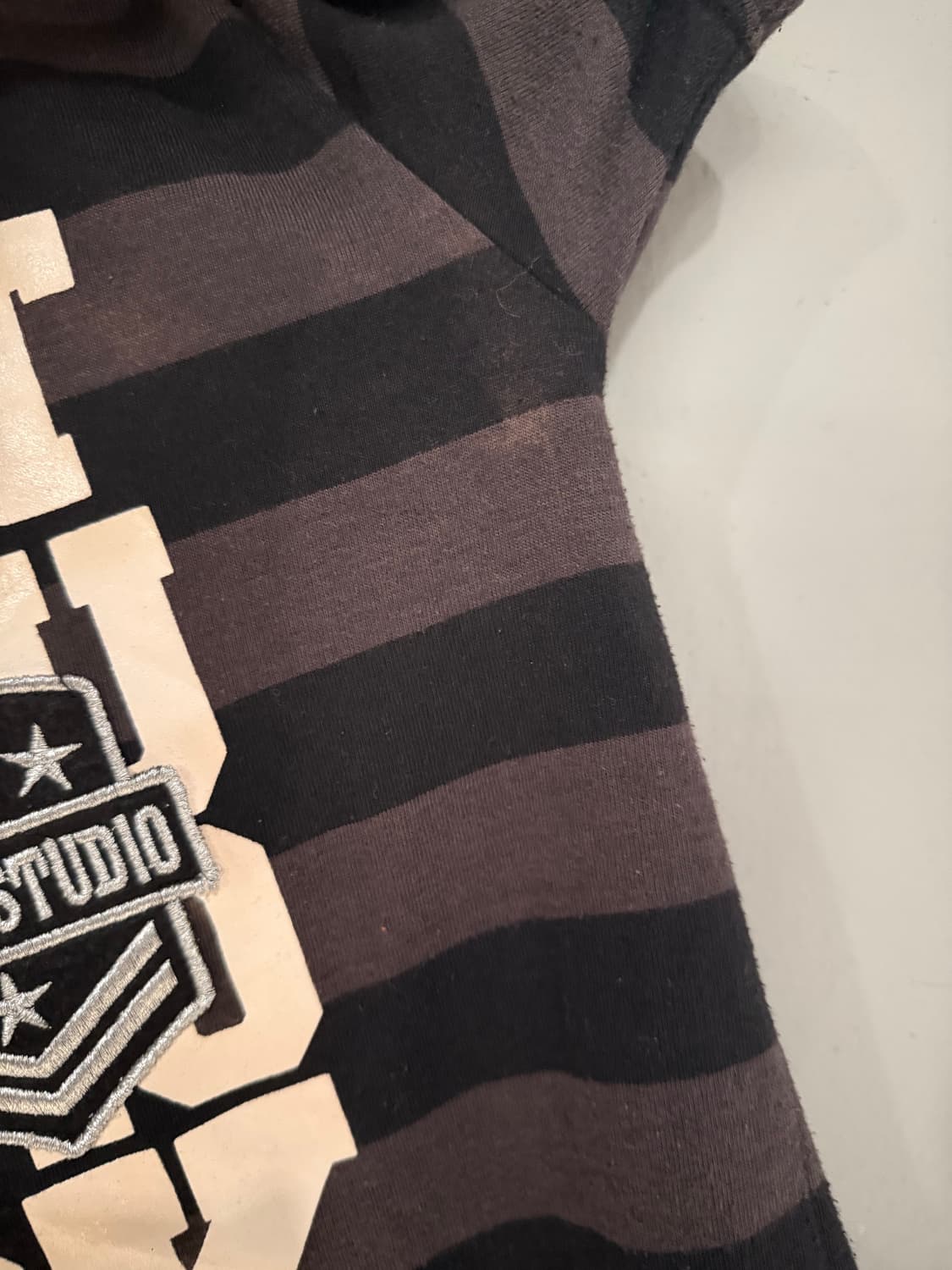 lettering & skull point stripe top 상품이미지8
