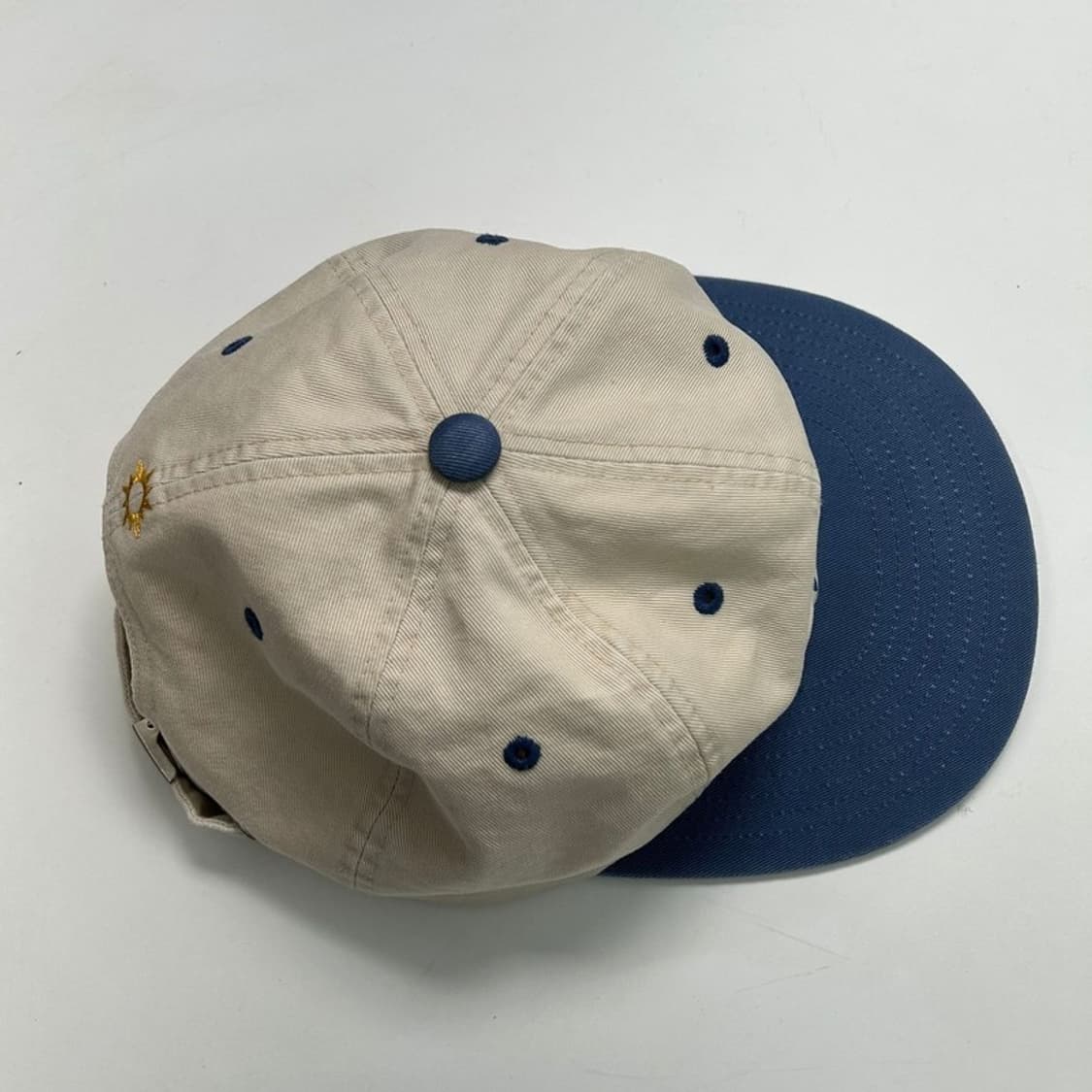 헬로 선라이즈  투 톤 워시드 OG 로고 6패널 캡 베이지&빈티지블루 상품이미지4