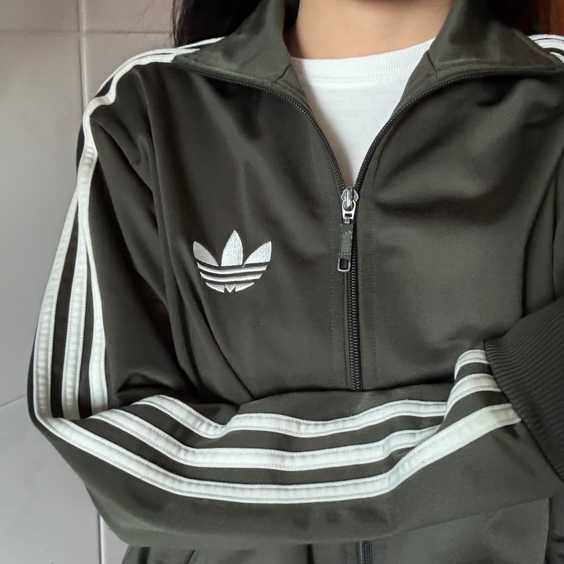 아디다스 파이어버드 카키 져지 트랙탑 상품이미지1