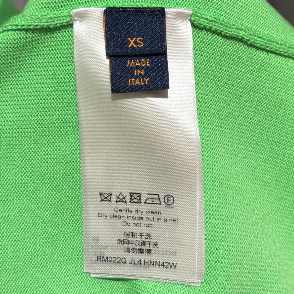 A+ / XS (95) 루이비통 시그니처 후크 니트 반팔티 그린 상품이미지4