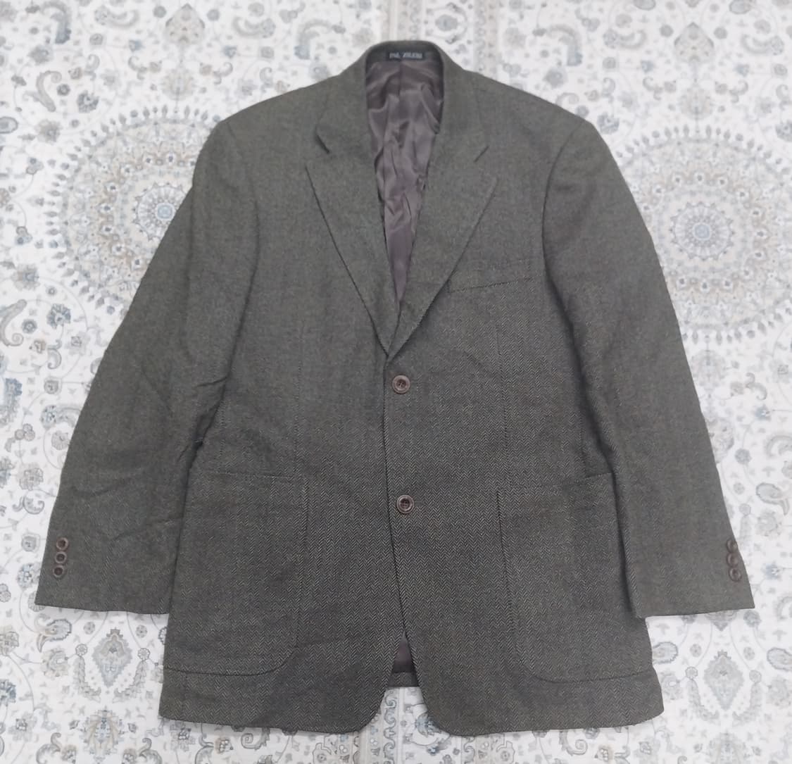 PAUL ZILERI 빨질레리 헤링본 울 브라운 블레이져 46 상품이미지1