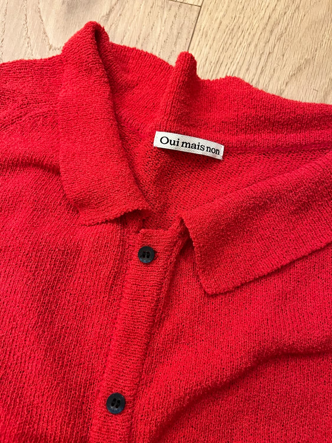 oui mais non 반팔 니트 상품이미지1