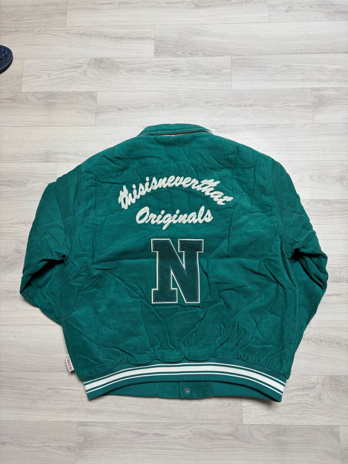 디스이즈네버댓 코듀로이 바시티 그린 M사이즈 판매 상품이미지3