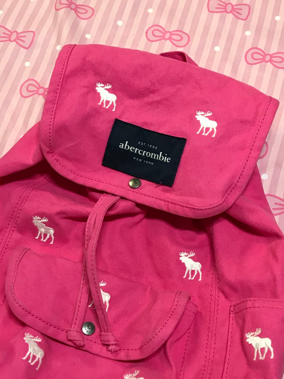 아베크롬비 가방 핑크 백팩 상품이미지4