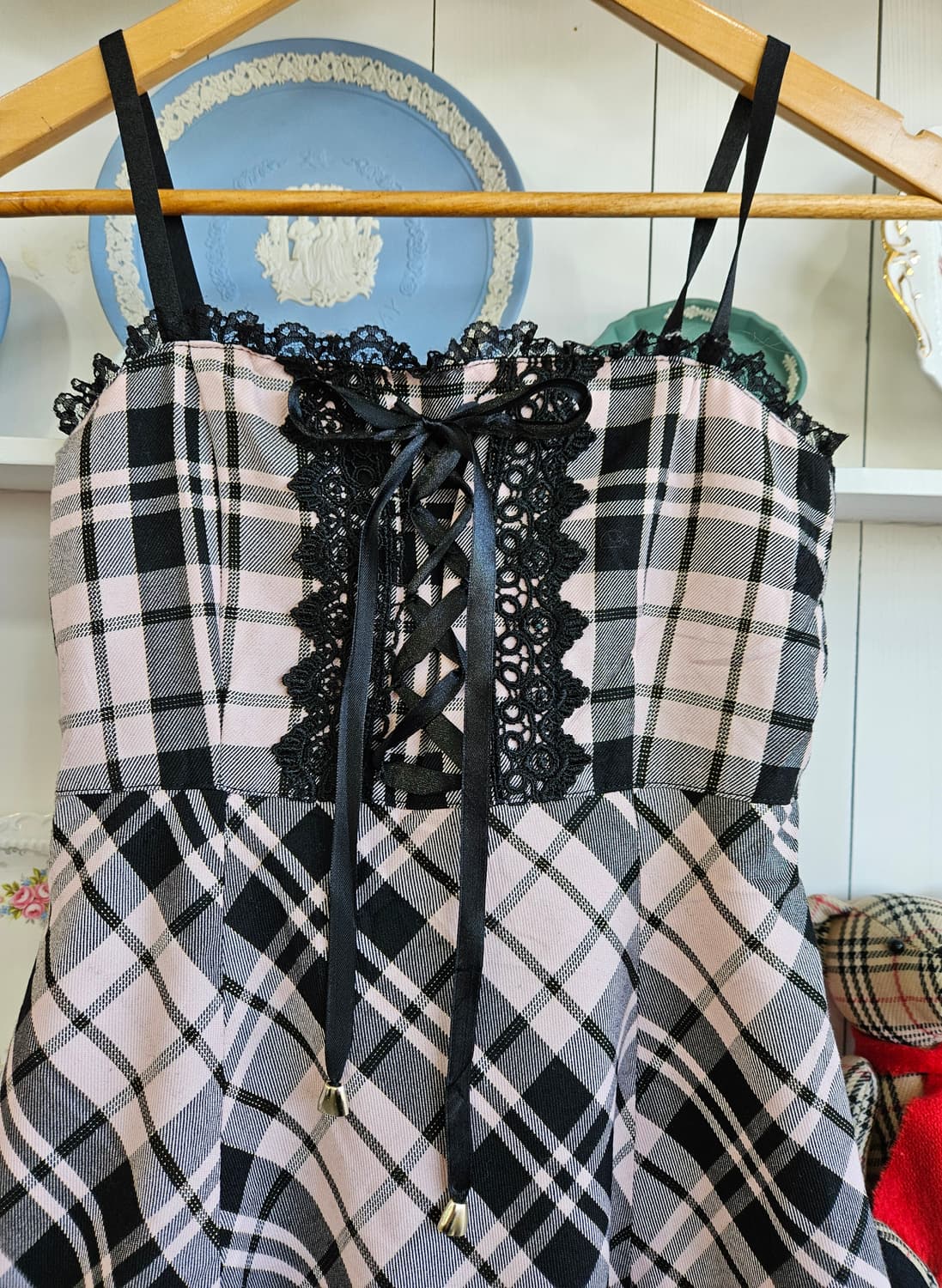 Pink Mix 핑크믹스 딸기우유 체크 원피스 상품이미지2