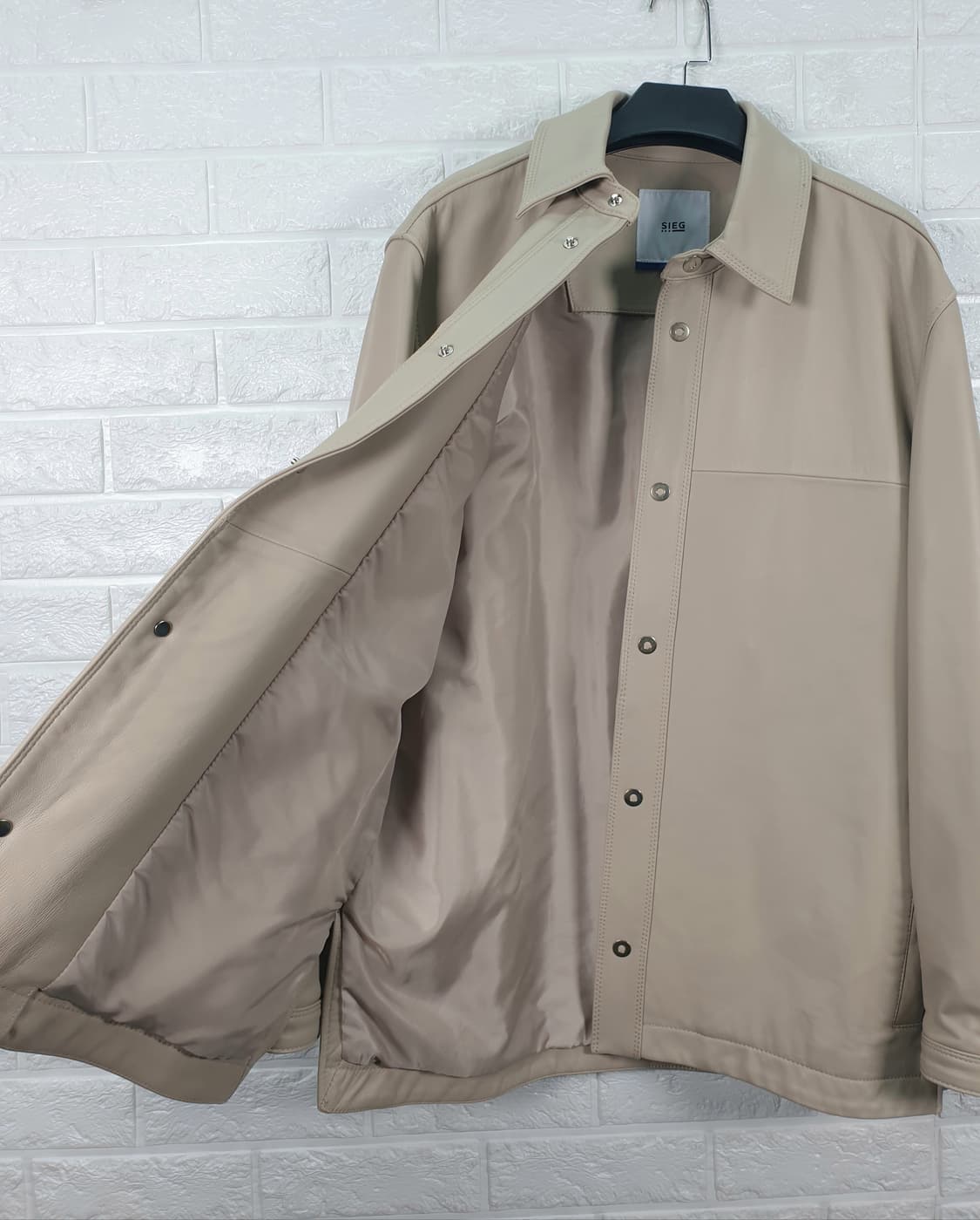 [100]지이크 셔츠형 양가죽 자켓 상품이미지5