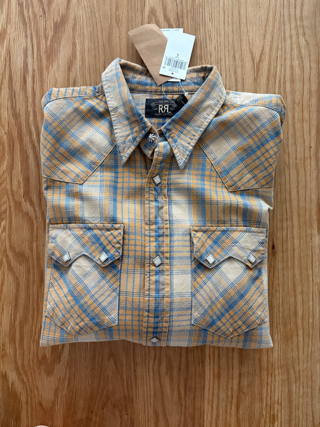 더블알엘 플래드웨스턴셔츠 L 새상품 상품이미지1