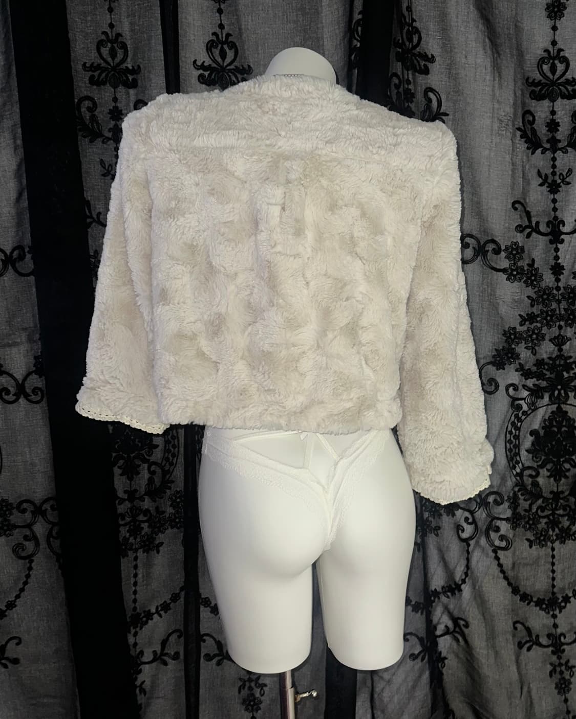 Cream lovely eco fur jacket 상품이미지3