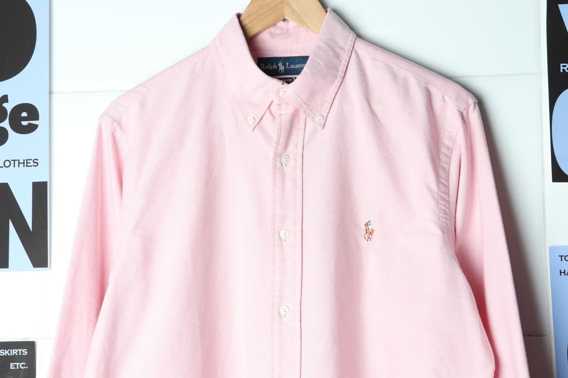 (L-2XL) 폴로 랄프로렌 셔츠 남방 USA 무지 핑크-H31300 상품이미지3