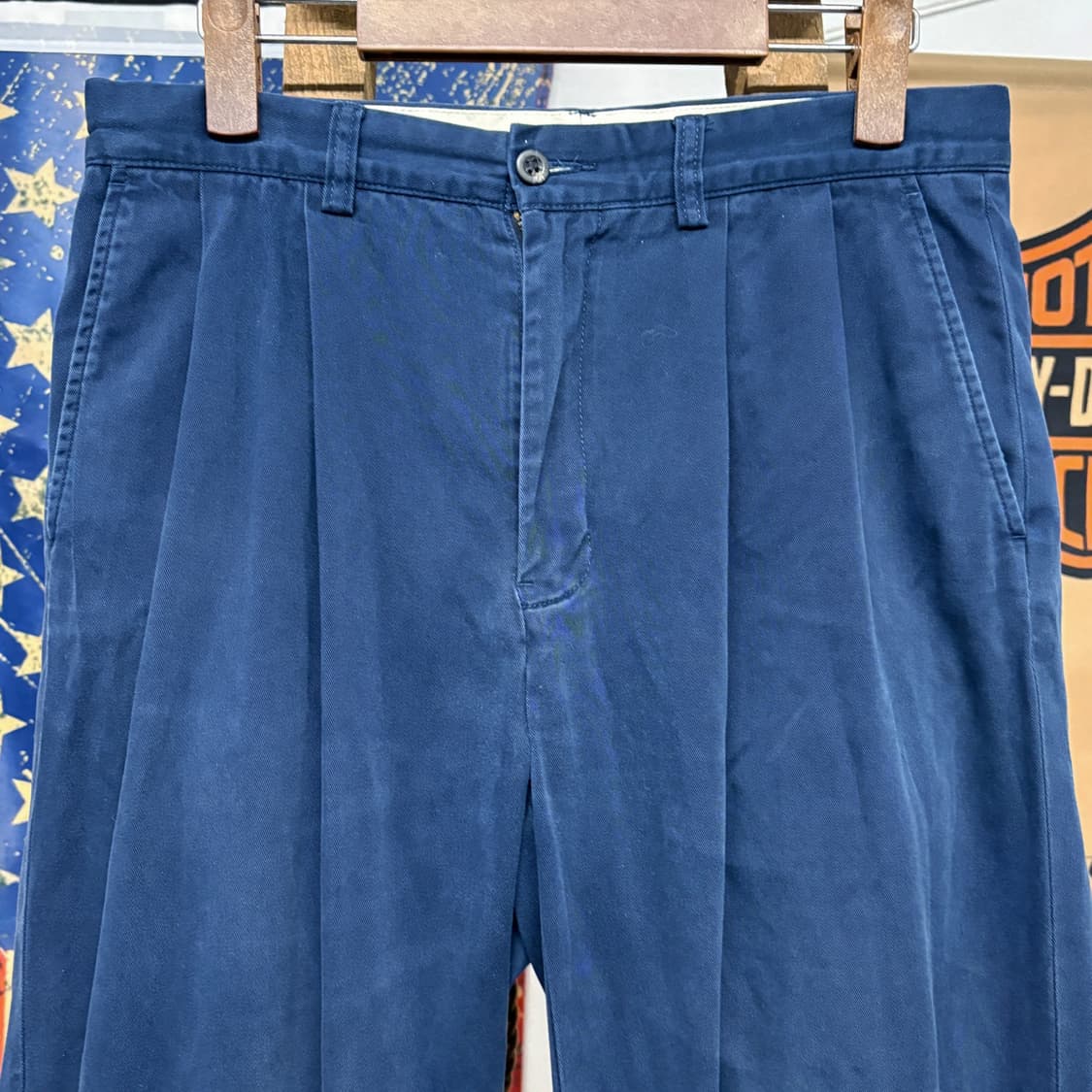 90s 폴로랄프로렌 슬림핏 네이비 클래식 투턱 치노팬츠 N189 상품이미지3