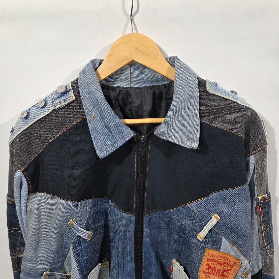 [Levi's] 빈티지 패치워크 리메이크 데님 커스텀 자켓 상품이미지3