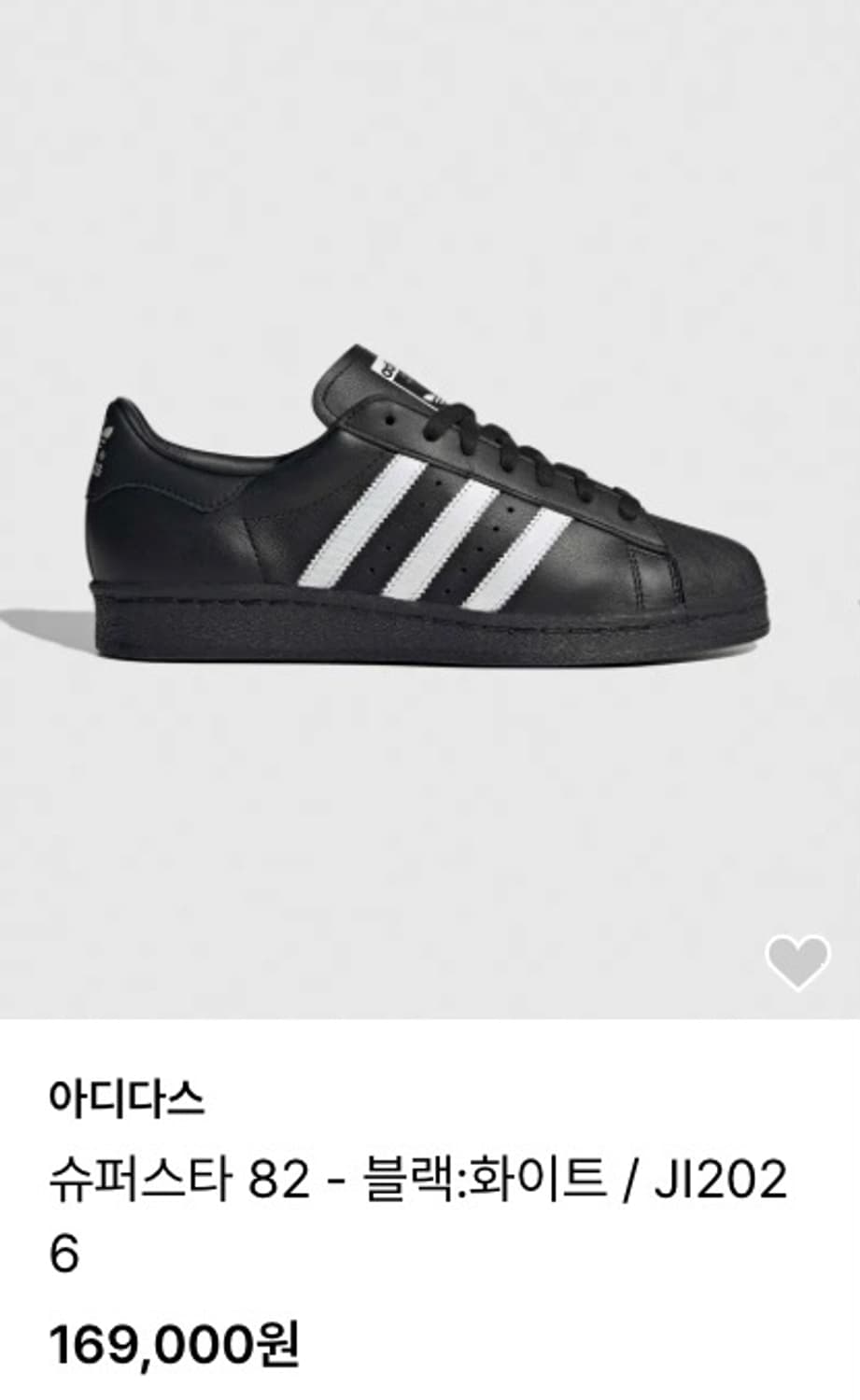 아디다스 슈퍼스타 82 블랙:화이트 Jl2026 상품이미지7