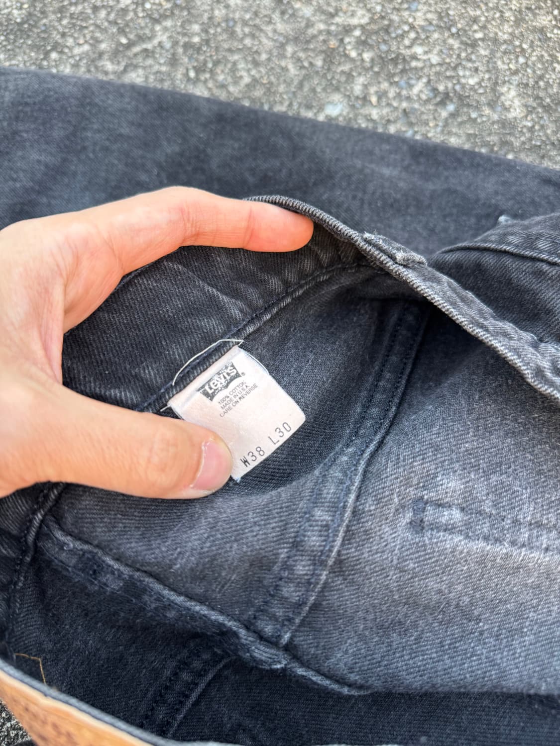 90S 빈티지 리바이스 517 블랙 워싱진 오렌지탭 38 상품이미지5