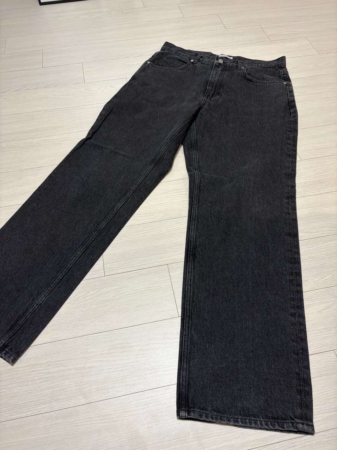 아영상사 와이드 데님 흑청 팬츠 L사이즈(32-33인치) 상품이미지1