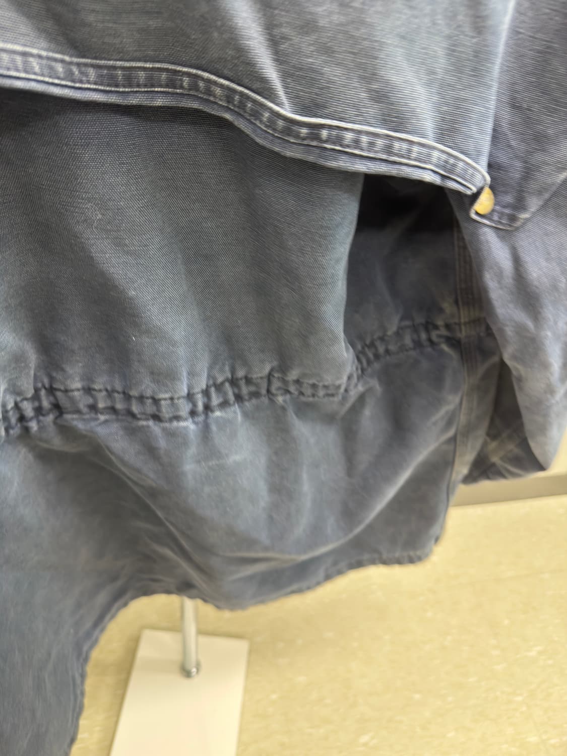 칼하트 데님 자켓 네이비 체크 안감 상품이미지5