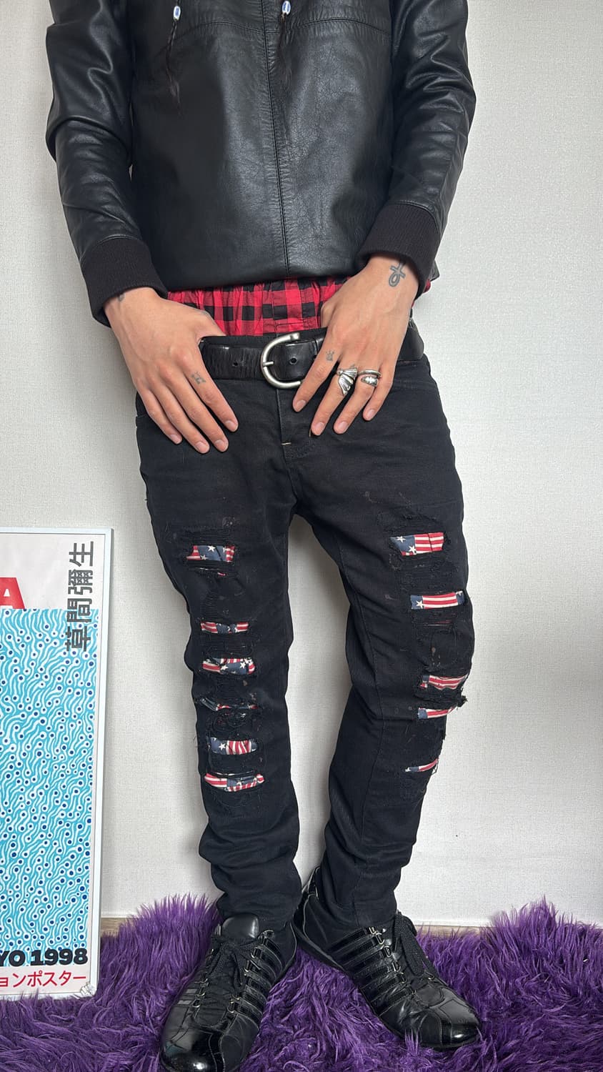 Vtg USA Flag Jean 상품이미지3