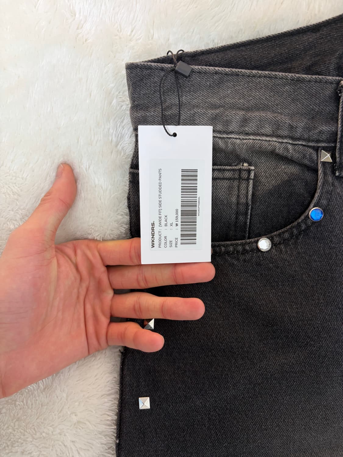 위캔더스 SIDE STUDDED PANTS (BLACK) XL 상품이미지6