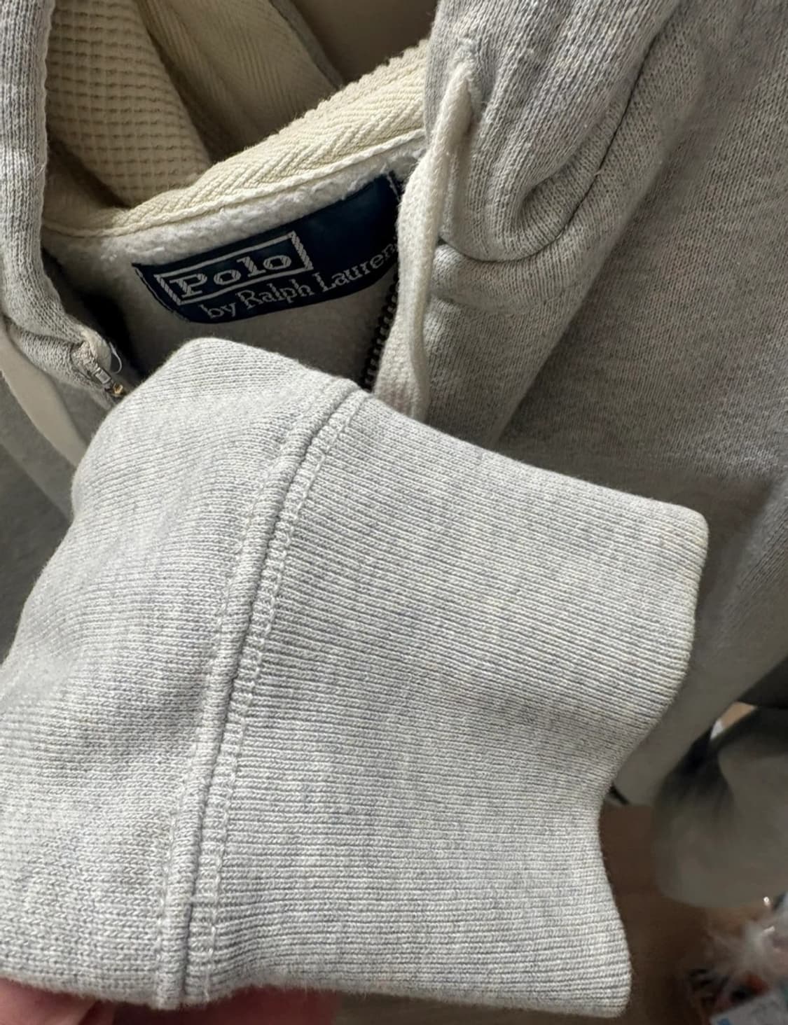 폴로 후드집업 회색 s사이즈 상품이미지4