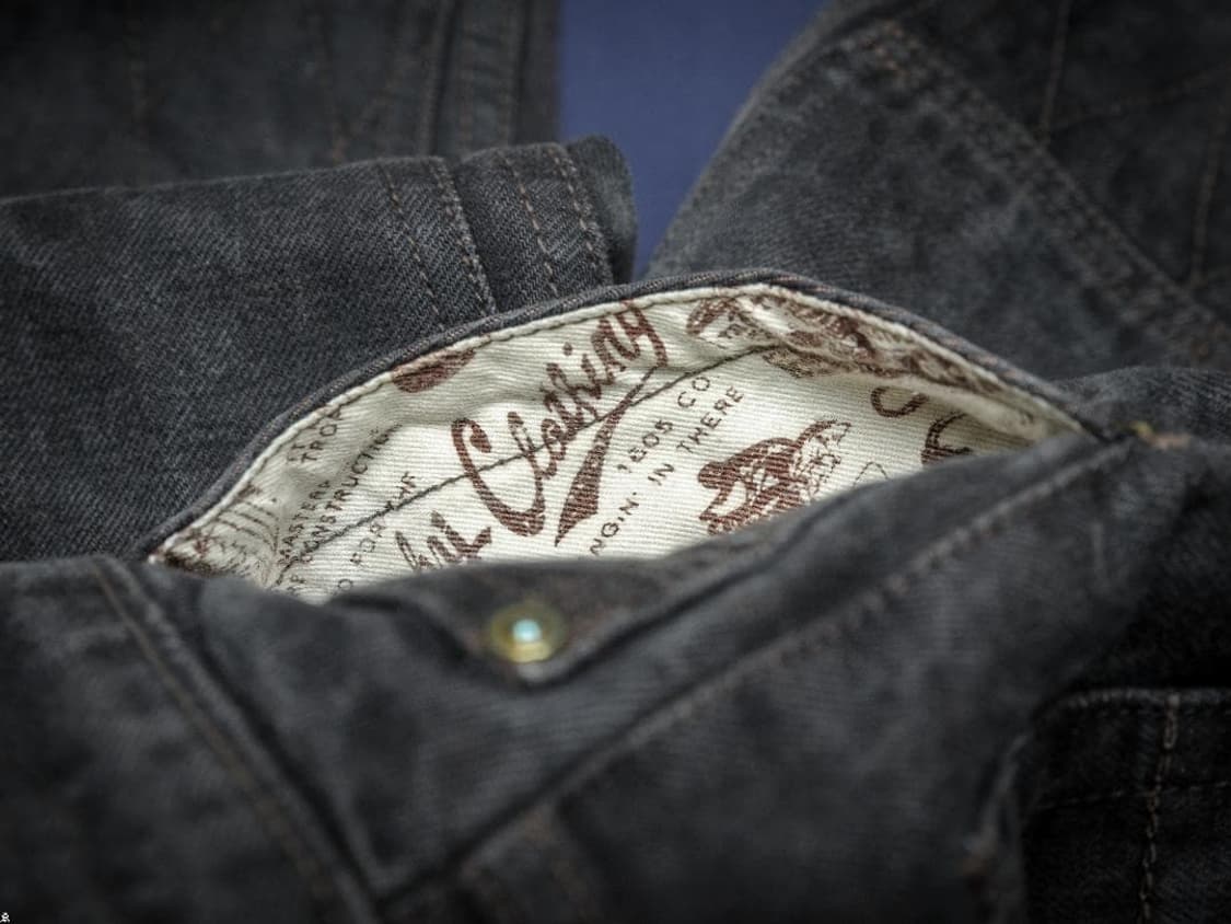 [27] 트로피클로딩 1906 블랙키 더블니 데님 팬츠 상품이미지5