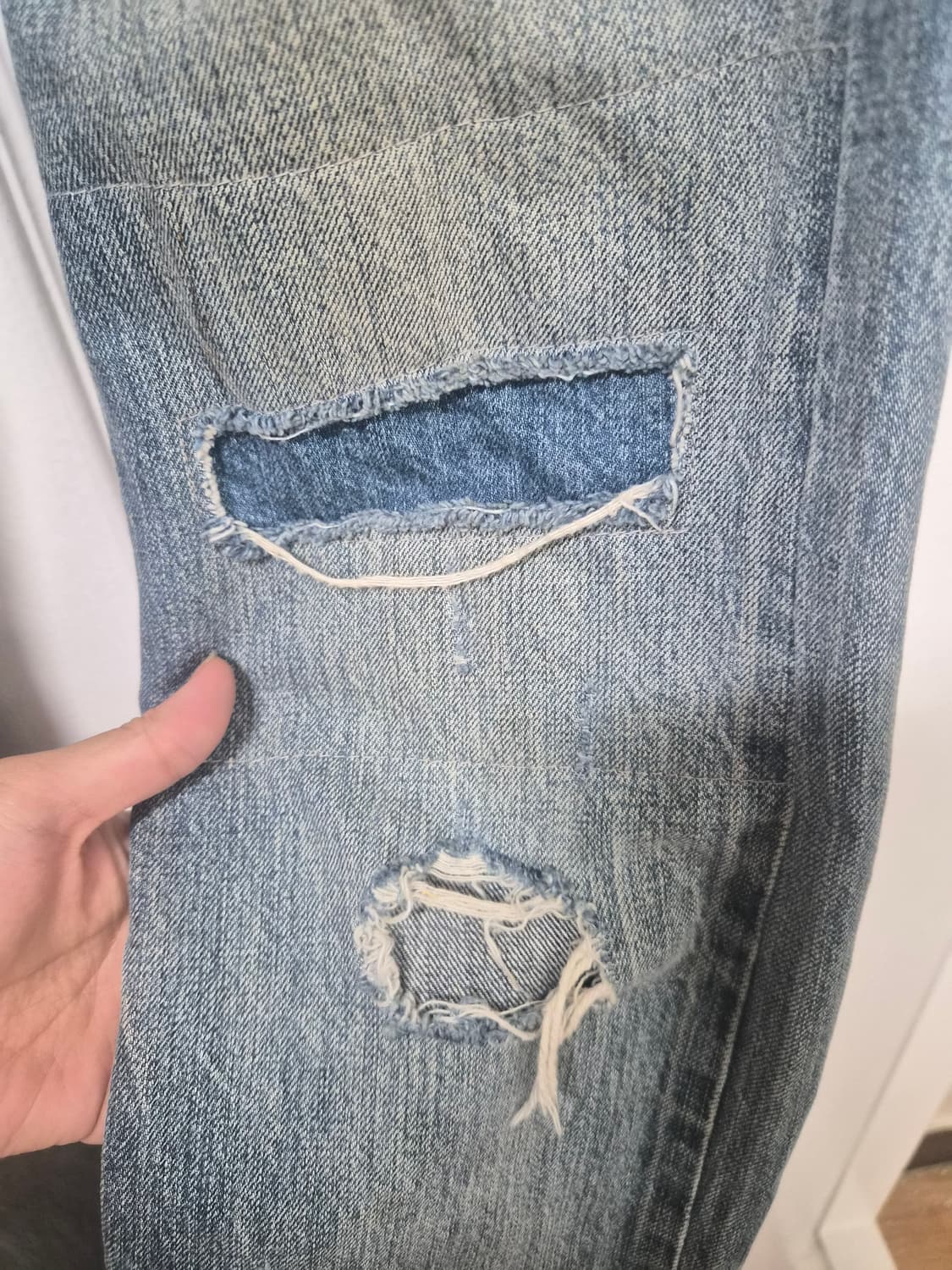 리바이스 501 데미지 워싱 청바지 상품이미지4