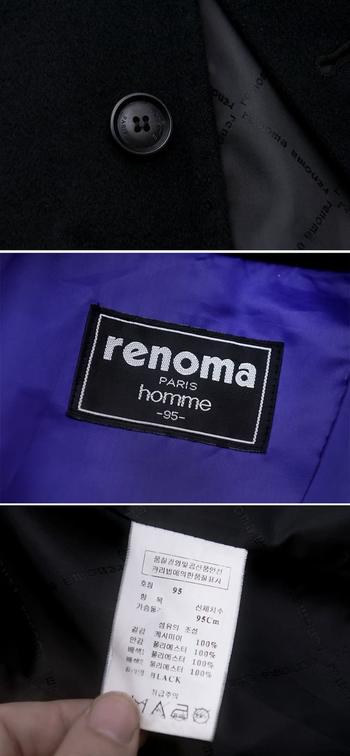 레노마 파리 옴므 퓨어 캐시미어 싱글 발마칸 트렌치 코트 (100+) 상품이미지10