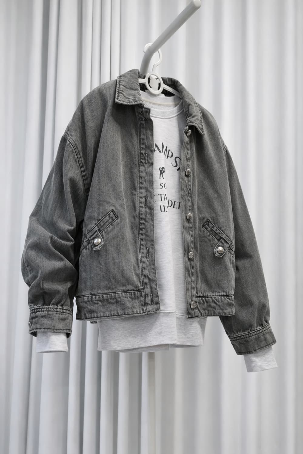 칼 라거펠트 그레이워싱 데님자켓 흑청자켓 상품이미지3