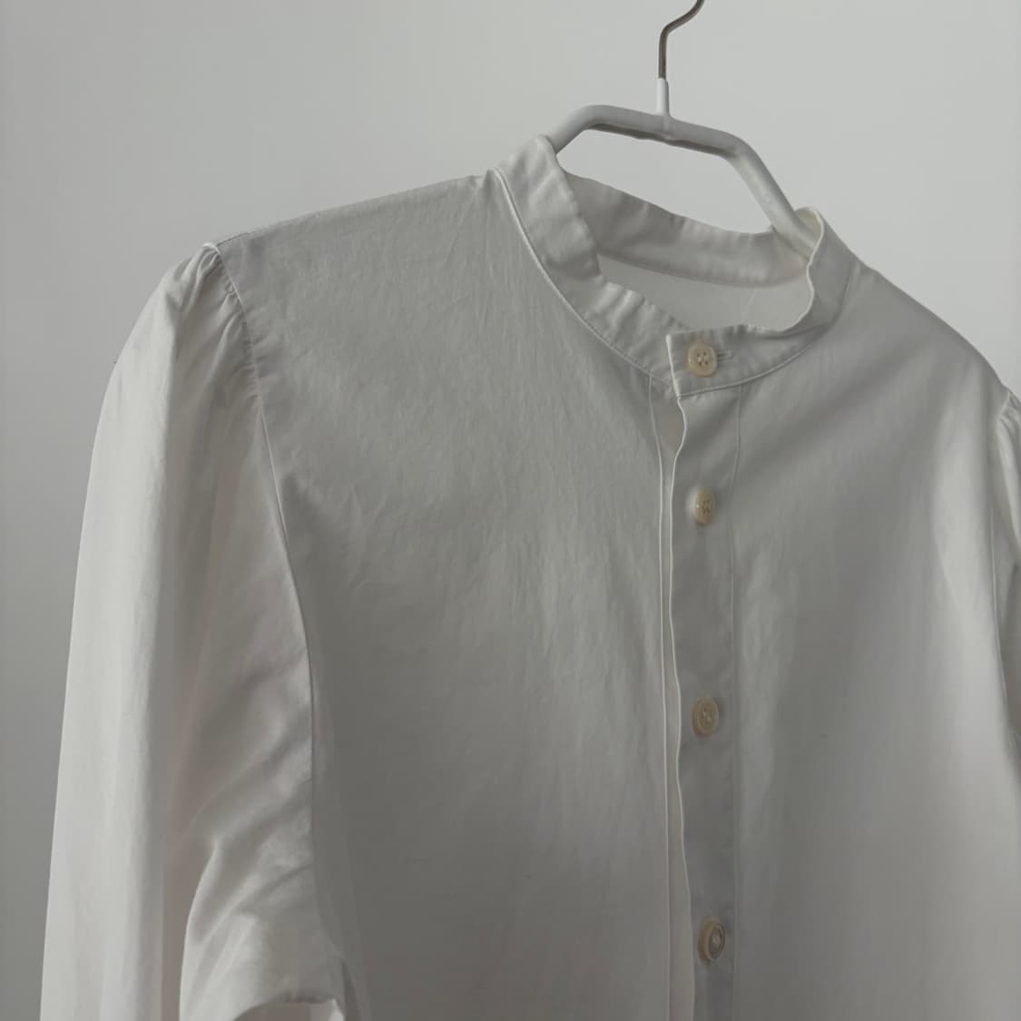 China Collar Shirring Puff Blouse 상품이미지2