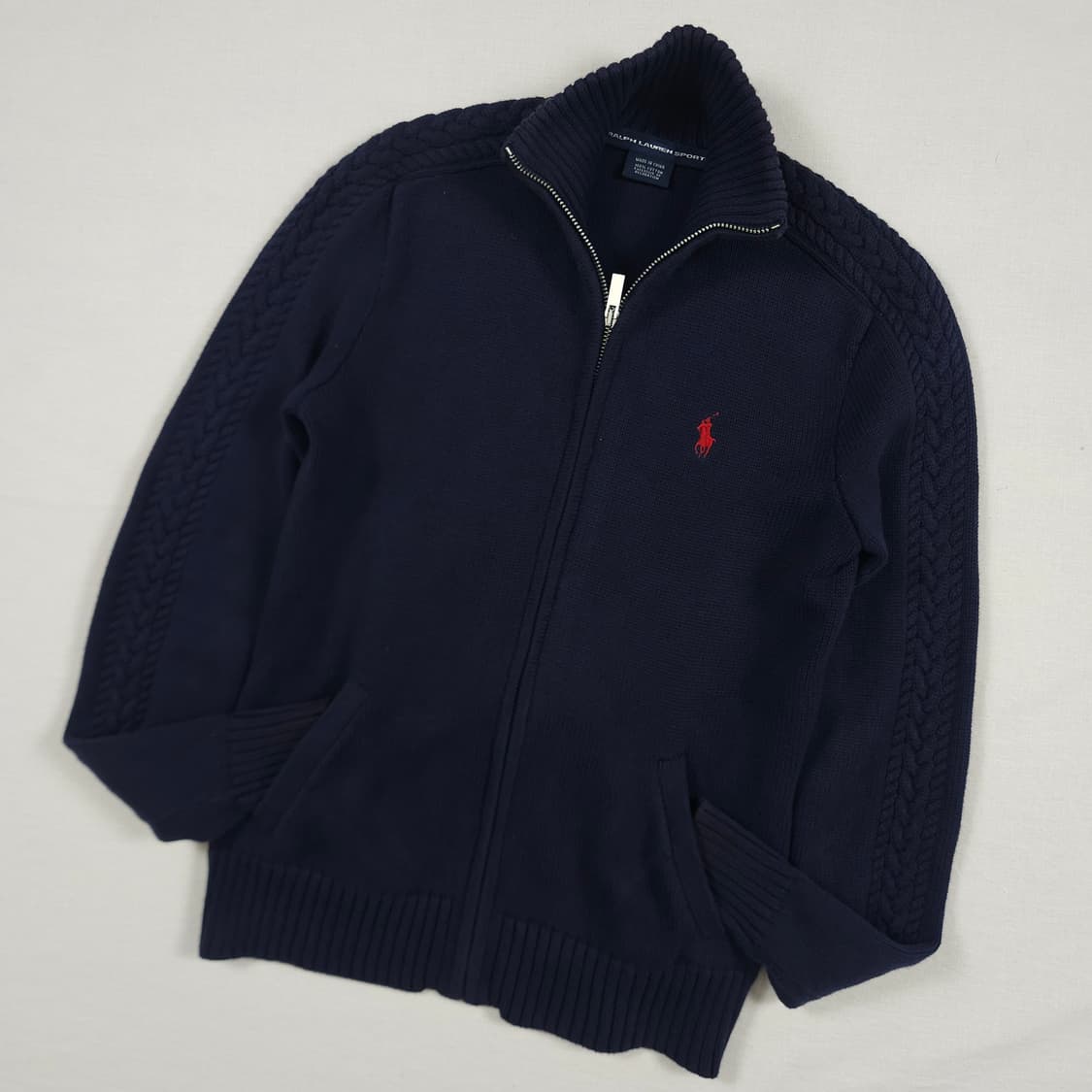(여성S) 폴로 랄프로렌 집업 케이블 니트 상품이미지2