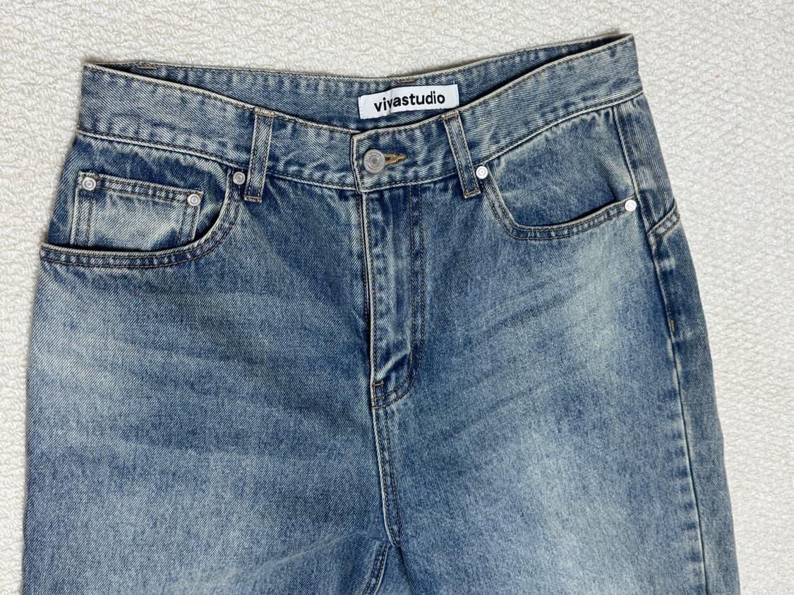 비바스튜디오 워싱 바이커 데님  팬츠(M) 상품이미지2