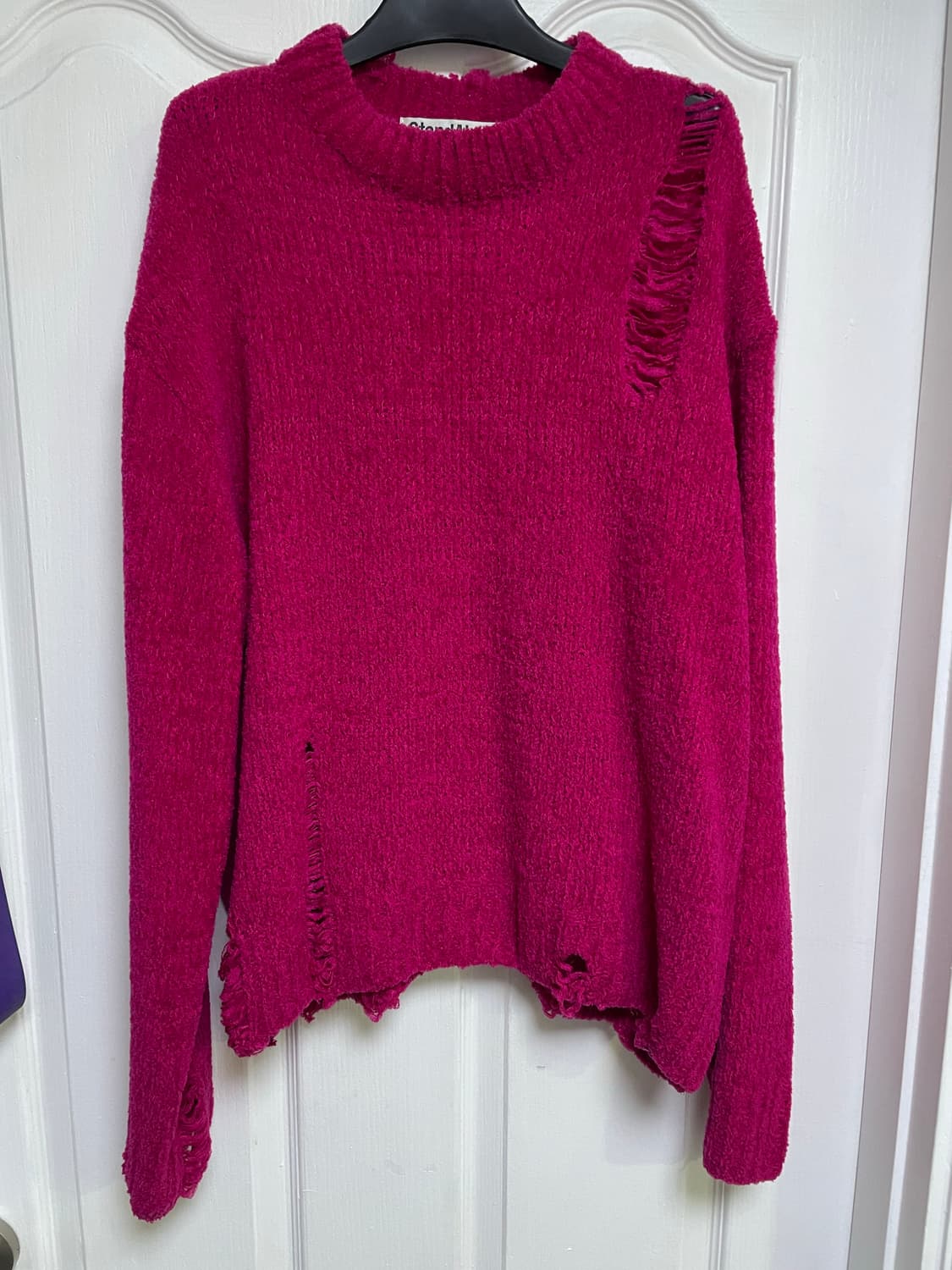 [F] 스탠드얼론 핑크 디스트 니트 상품이미지1