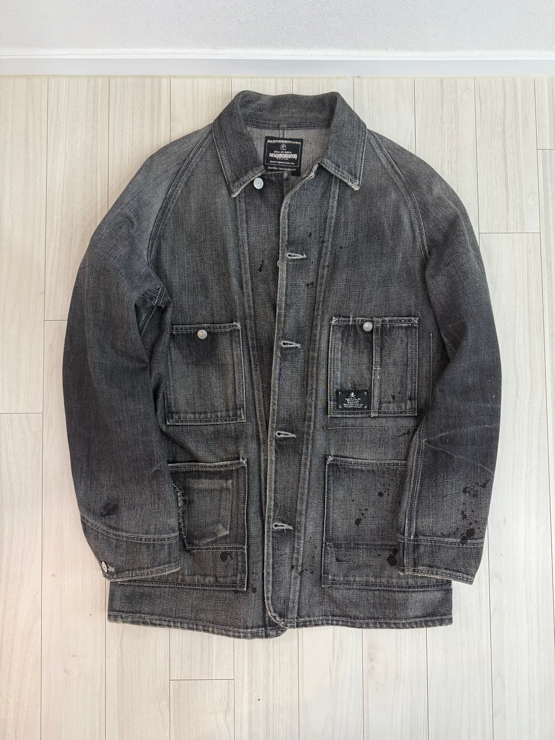 네이버후드 데미지드 데님 자켓 M사이즈 상품이미지1