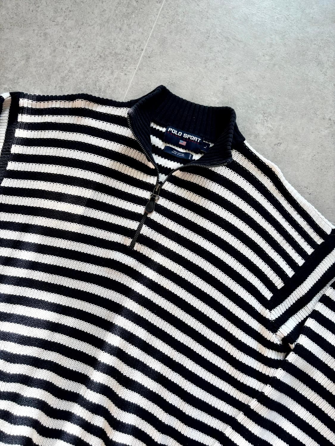 90's 폴로 스포츠 1/4 Zip-Up 풀오버 니트 L 상품이미지2