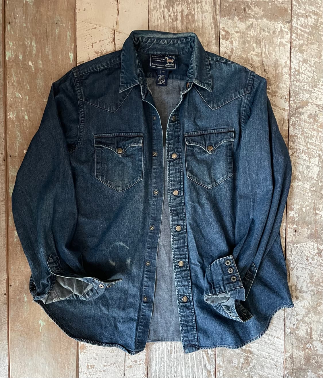 Polo Ralph Lauren 90s Western Denim Shir 상품이미지4