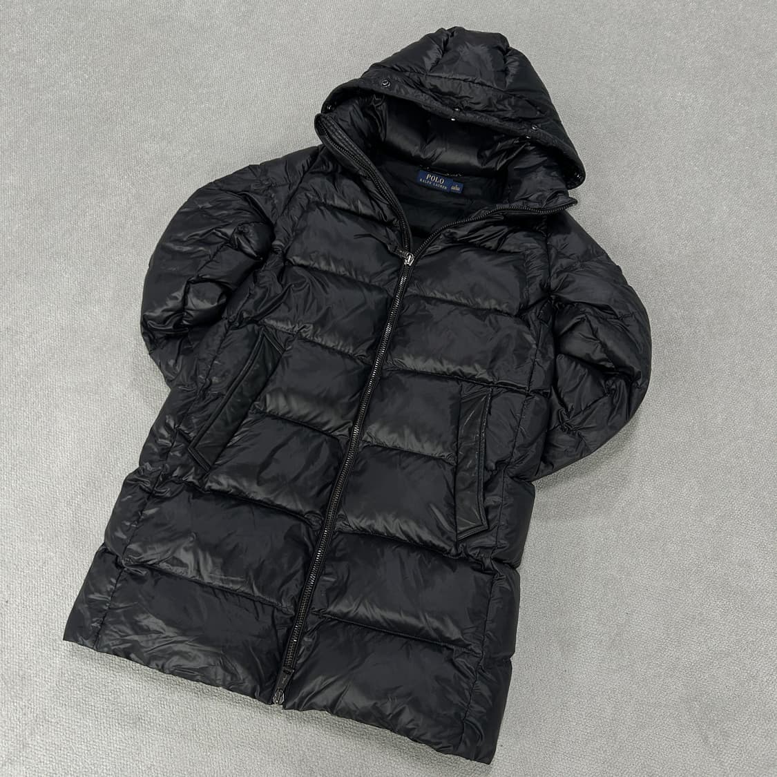 폴로 랄프로렌 후드 롱패딩 블랙 s 상품이미지1