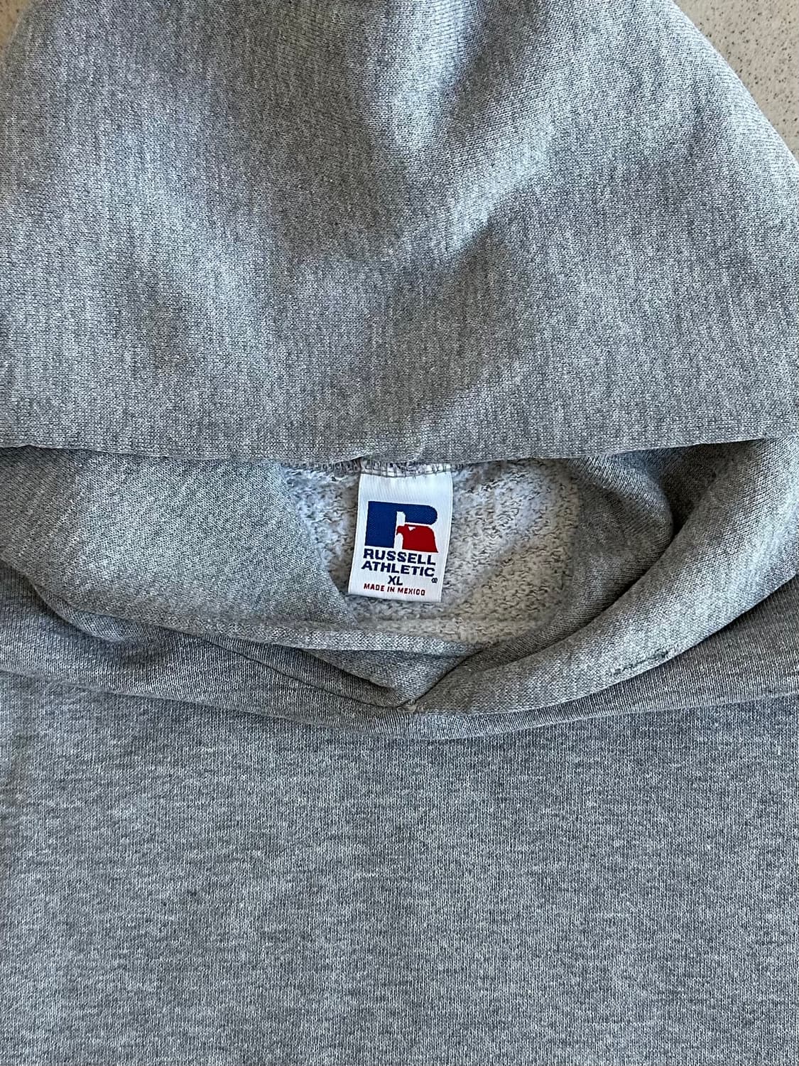 90s 빈티지 러셀 후드 그레이 XL 페인팅 상품이미지9