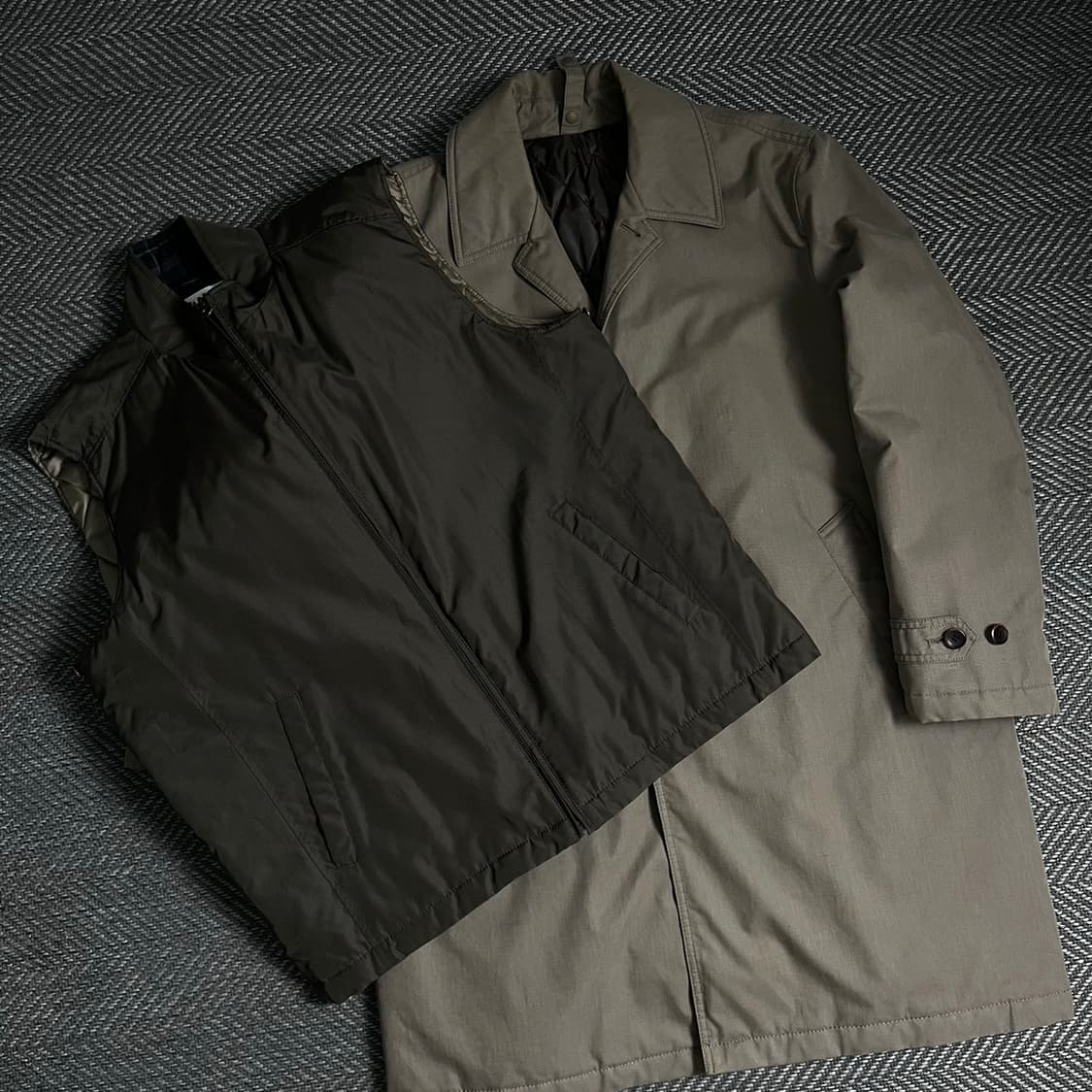 Traditional Fair 베스트 투인원 퀼팅 코트 y 4932 상품이미지1