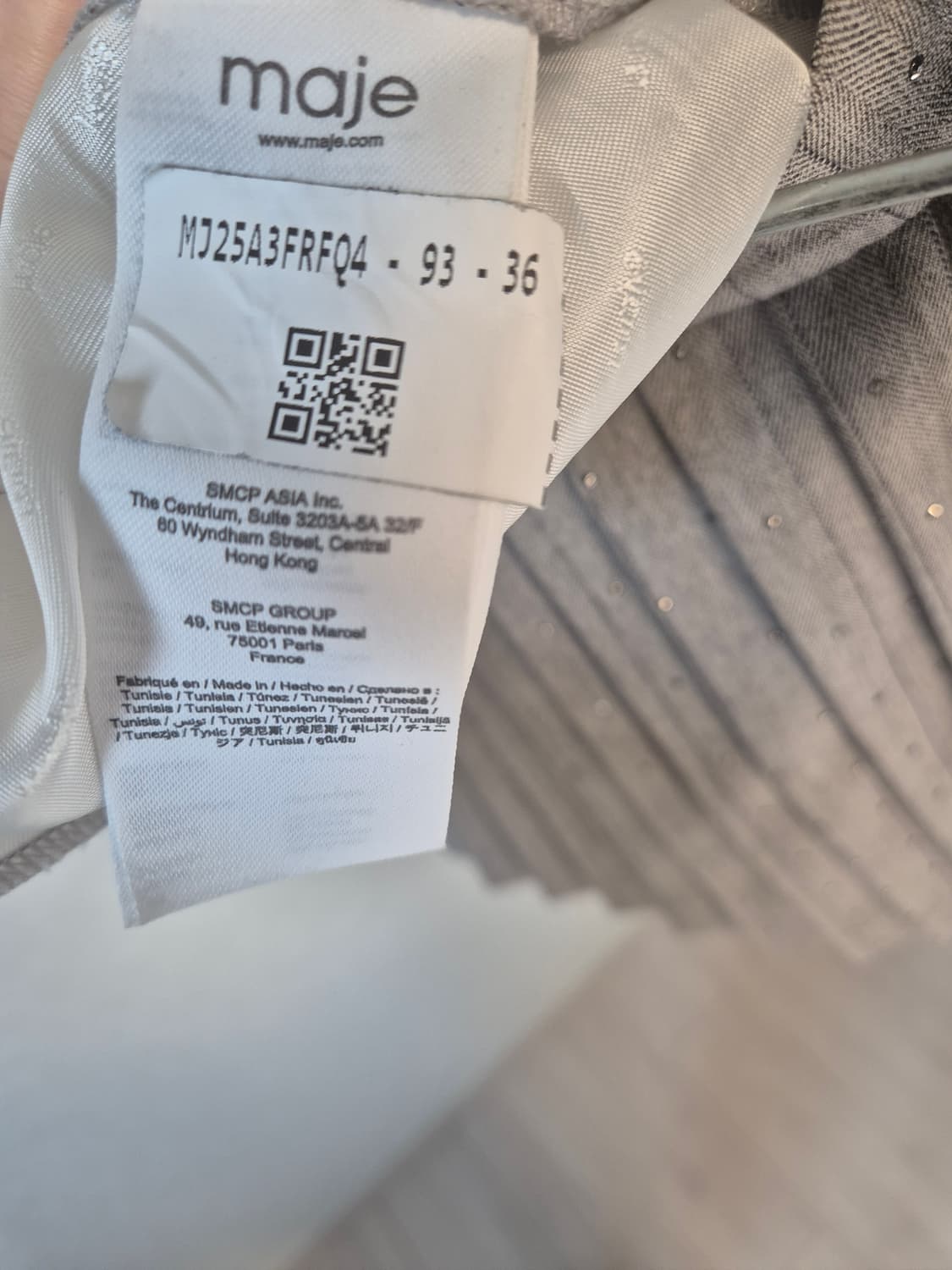 (마쥬) 라인스톤 플리츠 트롱프뢰유 반바지 상품이미지5