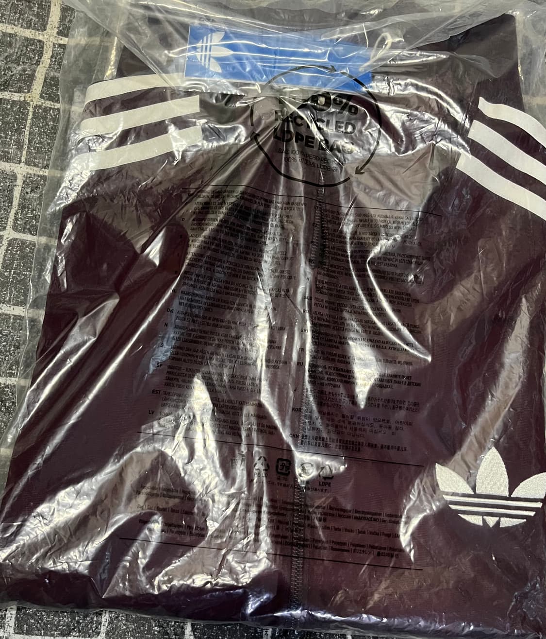 아디다스 트랙탑 버건디(마룬) 미개봉 새상품 상품이미지4