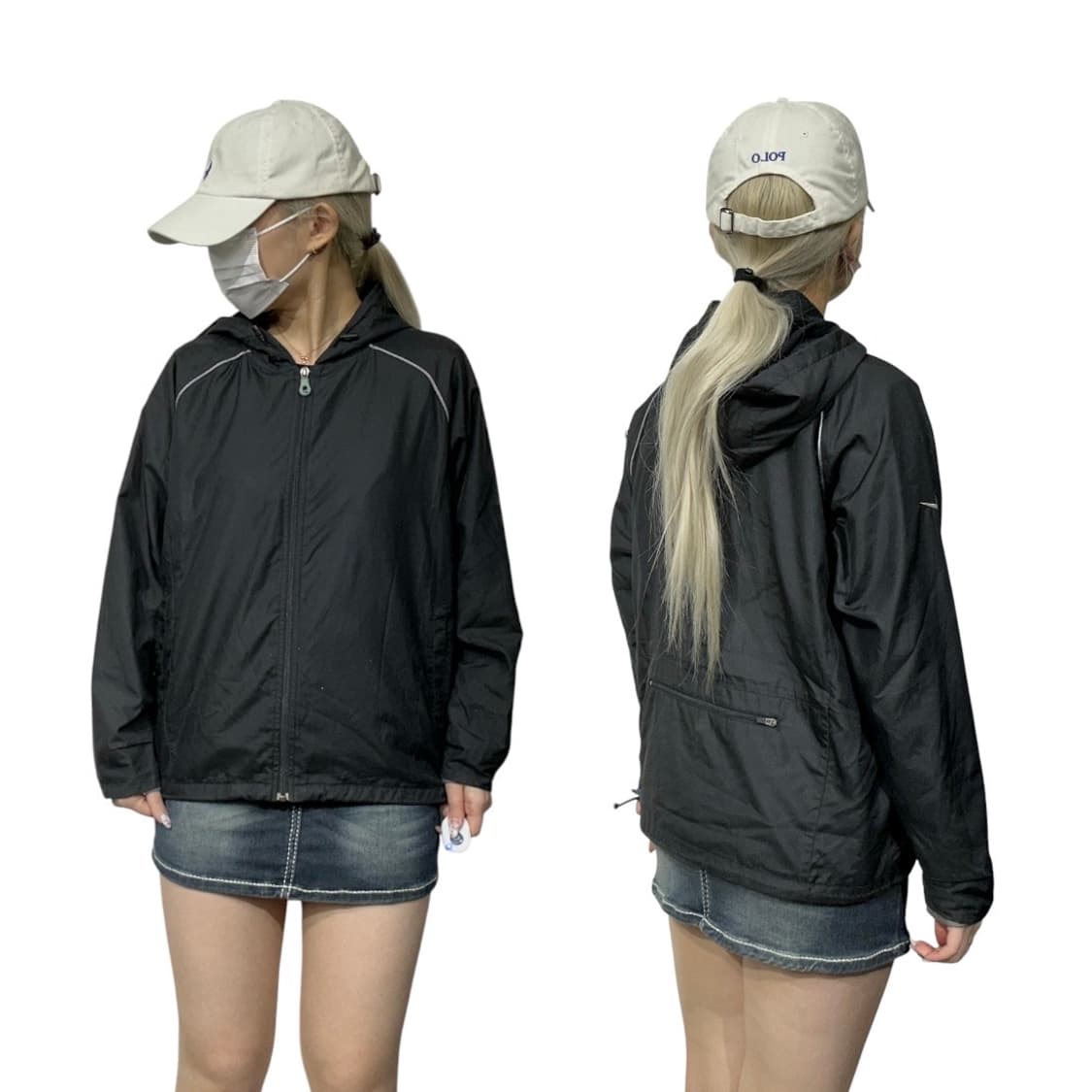 나이키 블랙 후드 바람막이 트랙 자켓 S 상품이미지1