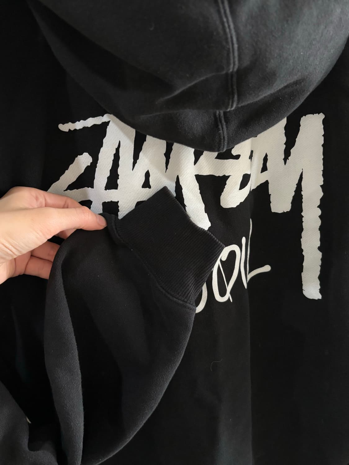 스투시 기모 후드집업 L 상품이미지4