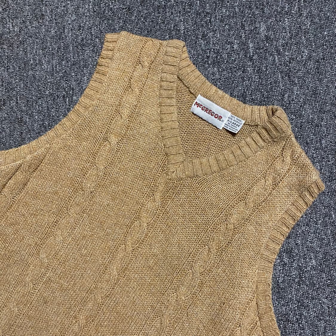 🌊McGregor Cable knit Vest 상품이미지3