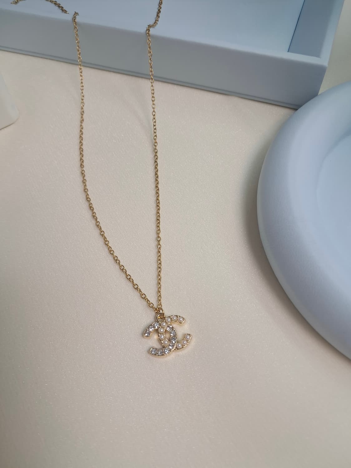 2+1 행사 (골드)샤넬 목걸이 빈티지 펜던트 진주링 cc 목걸이 상품이미지1